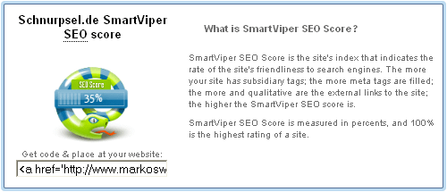 SmartViper-SEO-Score für schnurpsel.de