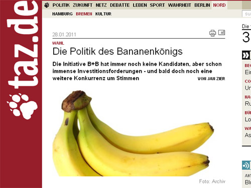TAZ - Bananen-Foto aus dem "Archiv"