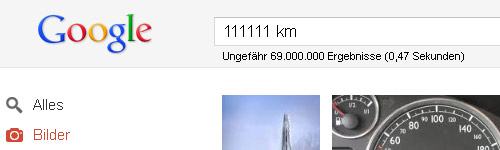 Google Bildersuche - 111111 km