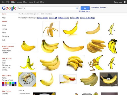Google-Bildersuche: Weiße-Banane