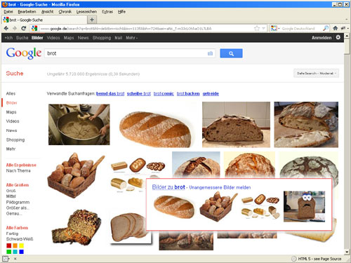 Google Bildersuche - Brot