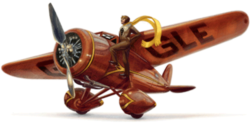 Amelia Earhart Flugzeug animiert